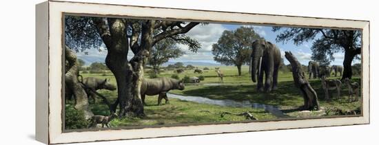 Wildlife of the Miocene Era, Artwork-Mauricio Anton-Framed Premier Image Canvas