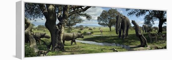 Wildlife of the Miocene Era, Artwork-Mauricio Anton-Framed Premier Image Canvas