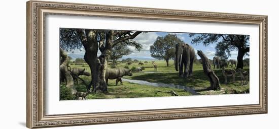 Wildlife of the Miocene Era, Artwork-Mauricio Anton-Framed Premium Photographic Print