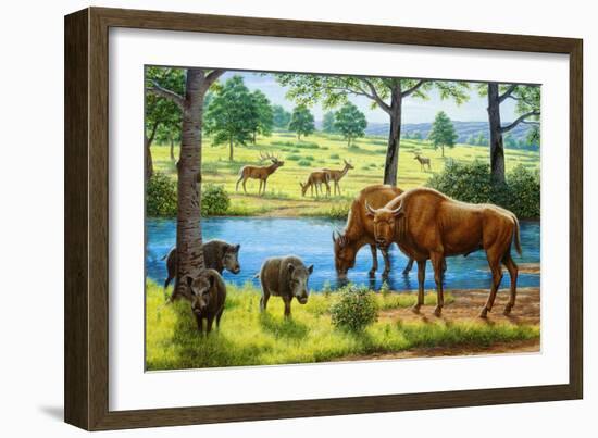 Wildlife of the Pleistocene Era-Mauricio Anton-Framed Photographic Print