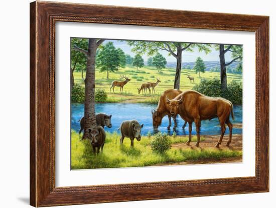 Wildlife of the Pleistocene Era-Mauricio Anton-Framed Photographic Print