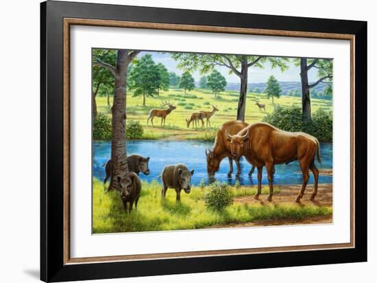 Wildlife of the Pleistocene Era-Mauricio Anton-Framed Photographic Print