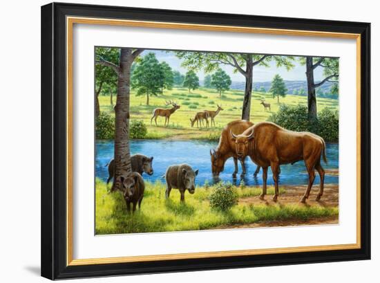 Wildlife of the Pleistocene Era-Mauricio Anton-Framed Photographic Print