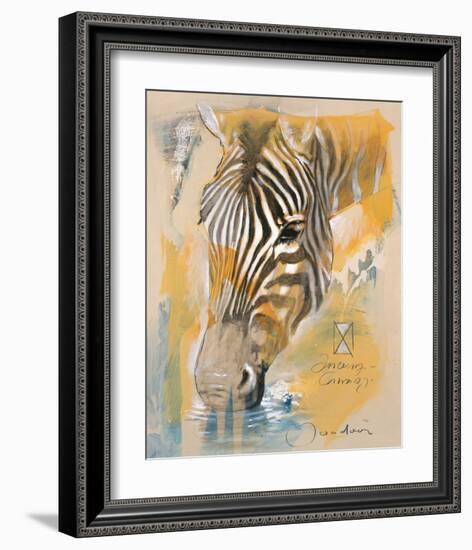 Wildlife Zebra-Joadoor-Framed Art Print