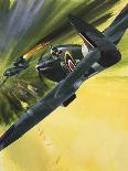 Unidentified Dog Fight Between British Biplanes and a German Triplane-Wilf Hardy-Giclee Print