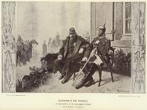 Emperor Napoleon Escorted to King William by Prince Bismarck-Wilhelm Camphausen-Framed Giclee Print