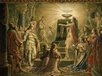Temple of the Holy Grail, Final Scene from Parsifal, Opera by Richard Wagner, 1813-83-Wilhelm Hauschild-Framed Premier Image Canvas