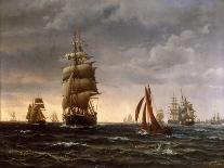 Sailing Vessels in a Stormy Sea, 1879-Wilhelm Melbye-Framed Giclee Print