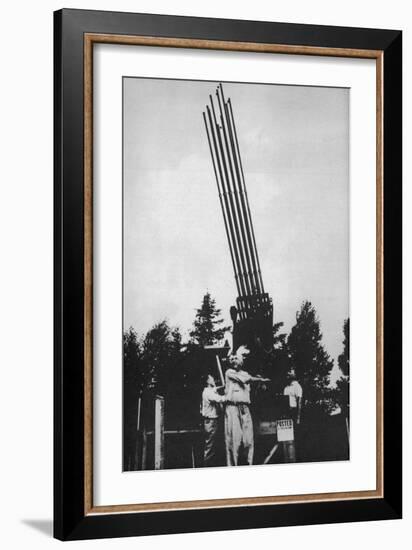 Wilhelm Reich Finds That His Weather-Influencing Devices Affect UFOs-null-Framed Art Print