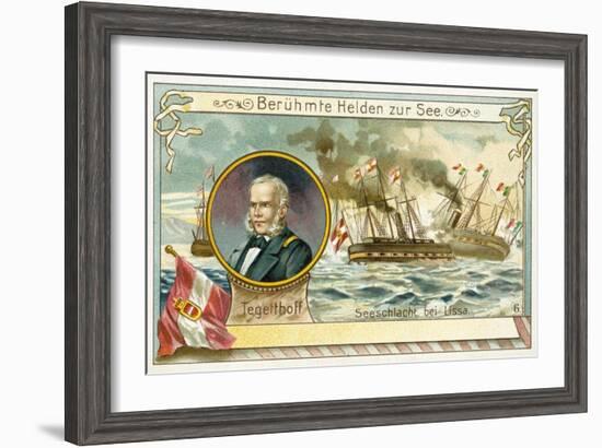 Wilhelm Von Tegetthof, Austrian Admiral, and the Battle of Lissa, 1866-null-Framed Giclee Print