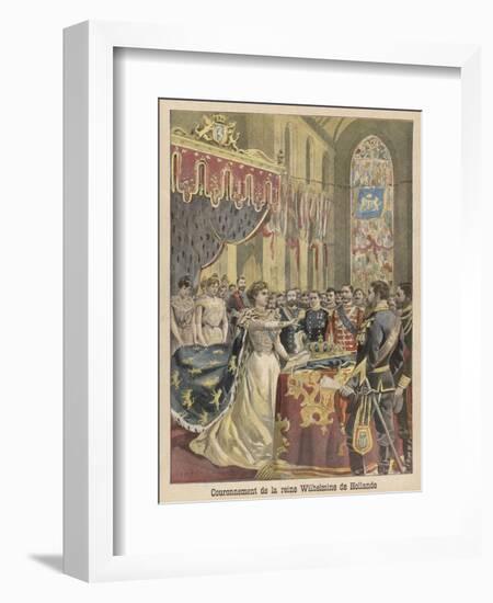 Wilhelmina Helena Pauline Maria Crowned Queen of the Netherlands-null-Framed Art Print