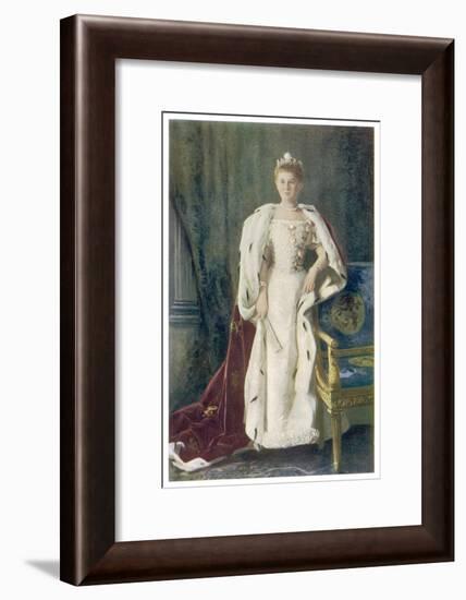 Wilhelmina Queen of Holland Reigned 1890-1948, She Abdicated in Favour of Her Daughter Juliana-null-Framed Art Print