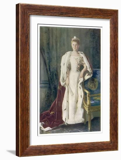 Wilhelmina Queen of Holland Reigned 1890-1948, She Abdicated in Favour of Her Daughter Juliana-null-Framed Art Print