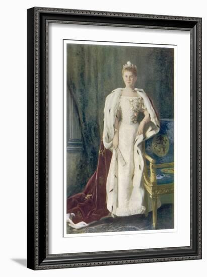 Wilhelmina Queen of Holland Reigned 1890-1948, She Abdicated in Favour of Her Daughter Juliana-null-Framed Art Print