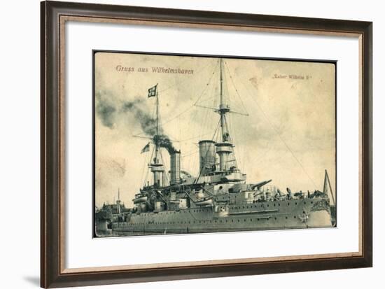 Wilhelmshaven, Dt. Kriegsschiff Kaiser Wilhelm II-null-Framed Giclee Print