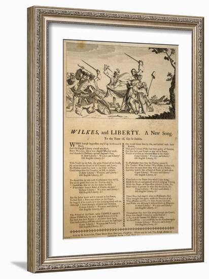 Wilkes and Liberty, a New Song-null-Framed Giclee Print