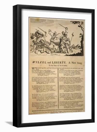 Wilkes and Liberty, a New Song-null-Framed Giclee Print