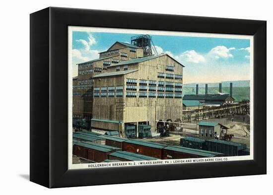 Wilkes-Barre, Pennsylvania - Trains at Lehigh and Wilkes-Barre Coal Company-Lantern Press-Framed Stretched Canvas