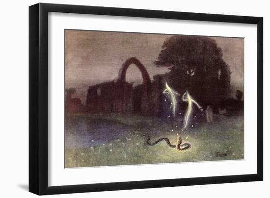 Will-O'-The-Wisp and Snake-Hermann Hendrich-Framed Giclee Print