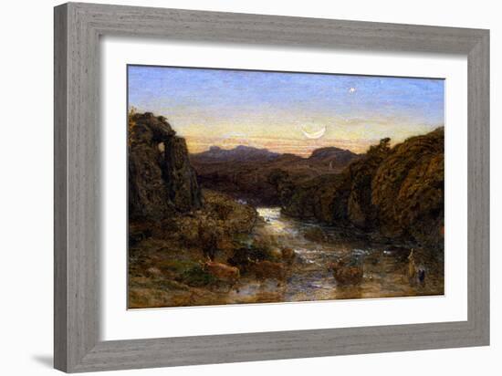 Will o the Wisp watercolor-Samuel Palmer-Framed Giclee Print