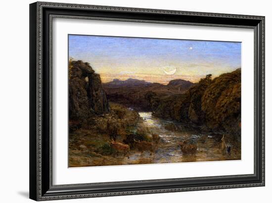 Will o the Wisp watercolor-Samuel Palmer-Framed Giclee Print