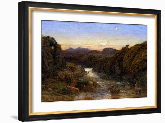 Will o the Wisp watercolor-Samuel Palmer-Framed Giclee Print