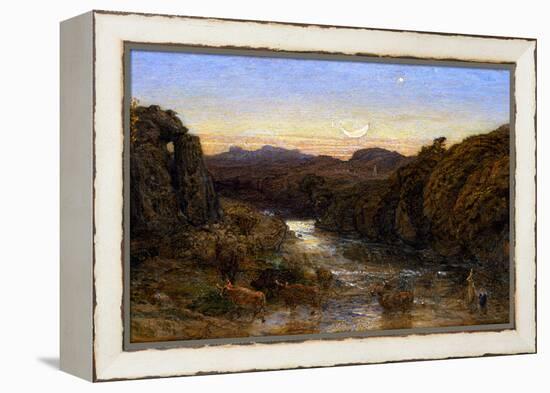 Will o the Wisp watercolor-Samuel Palmer-Framed Premier Image Canvas