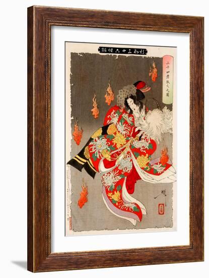 Will-Of-The Wisp Flames from 24 Paragons of Filial Piety, Thirty-Six Transformations-Yoshitoshi Tsukioka-Framed Giclee Print