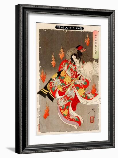 Will-Of-The Wisp Flames from 24 Paragons of Filial Piety, Thirty-Six Transformations-Yoshitoshi Tsukioka-Framed Giclee Print