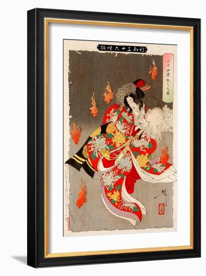 Will-Of-The Wisp Flames from 24 Paragons of Filial Piety, Thirty-Six Transformations-Yoshitoshi Tsukioka-Framed Giclee Print