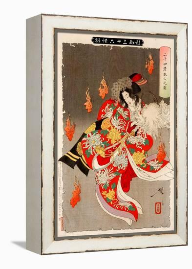 Will-Of-The Wisp Flames from 24 Paragons of Filial Piety, Thirty-Six Transformations-Yoshitoshi Tsukioka-Framed Premier Image Canvas