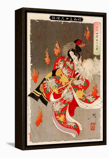 Will-Of-The Wisp Flames from 24 Paragons of Filial Piety, Thirty-Six Transformations-Yoshitoshi Tsukioka-Framed Premier Image Canvas