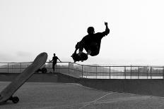 Jumping the Ramp with Skateboard-Will Rodrigues-Framed Photographic Print