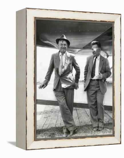 Will Rogers and Wiley Post before their Ill-Fated Flying Exploration of Alaska-null-Framed Stretched Canvas