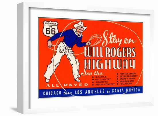 Will Rogers Highway, Route 66-null-Framed Art Print