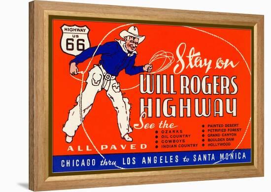 Will Rogers Highway, Route 66-null-Framed Stretched Canvas