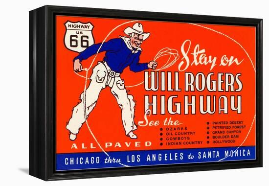 Will Rogers Highway, Route 66-null-Framed Stretched Canvas