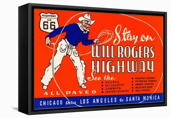 Will Rogers Highway, Route 66-null-Framed Stretched Canvas