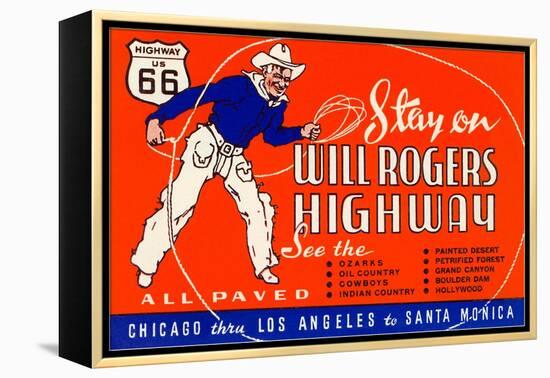 Will Rogers Highway, Route 66-null-Framed Stretched Canvas