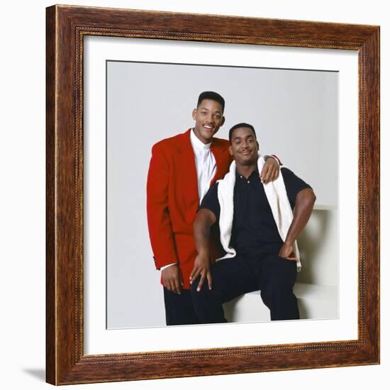 WILL SMITH; ALFONSO RIBEIRO. "THE FRESH PRINCE OF BEL-AIR" [1990], directed by ALFONSO RIBEIRO.-null-Framed Photographic Print