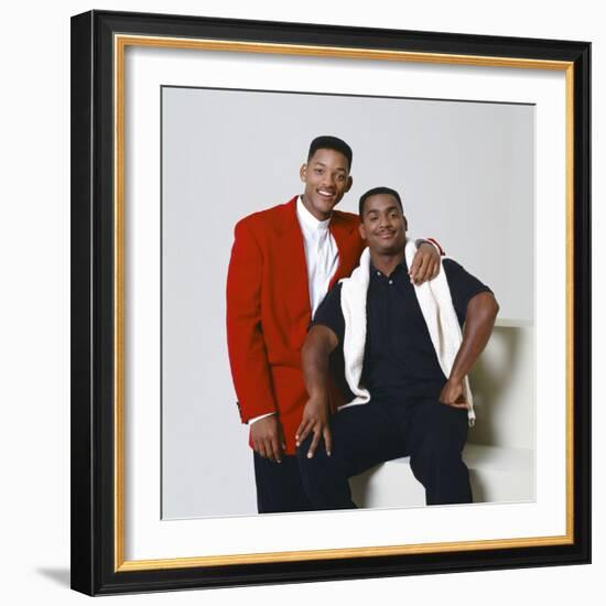 WILL SMITH; ALFONSO RIBEIRO. "THE FRESH PRINCE OF BEL-AIR" [1990], directed by ALFONSO RIBEIRO.-null-Framed Photographic Print