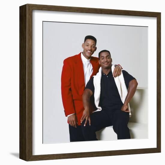 WILL SMITH; ALFONSO RIBEIRO. "THE FRESH PRINCE OF BEL-AIR" [1990], directed by ALFONSO RIBEIRO.-null-Framed Premium Photographic Print