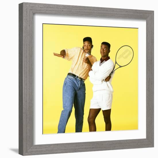 WILL SMITH; ALFONSO RIBEIRO. "THE FRESH PRINCE OF BEL-AIR" [1990], directed by ALFONSO RIBEIRO.-null-Framed Photographic Print