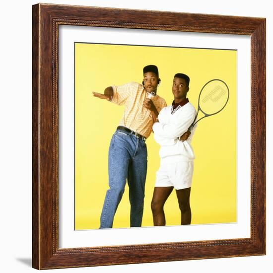 WILL SMITH; ALFONSO RIBEIRO. "THE FRESH PRINCE OF BEL-AIR" [1990], directed by ALFONSO RIBEIRO.-null-Framed Photographic Print