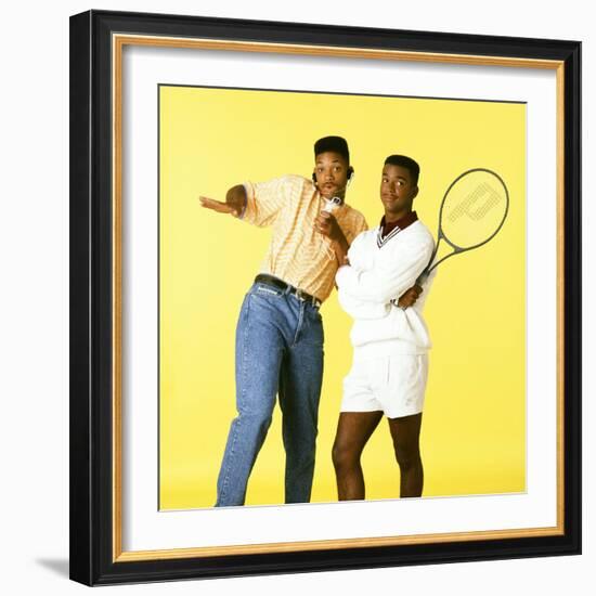 WILL SMITH; ALFONSO RIBEIRO. "THE FRESH PRINCE OF BEL-AIR" [1990], directed by ALFONSO RIBEIRO.-null-Framed Photographic Print