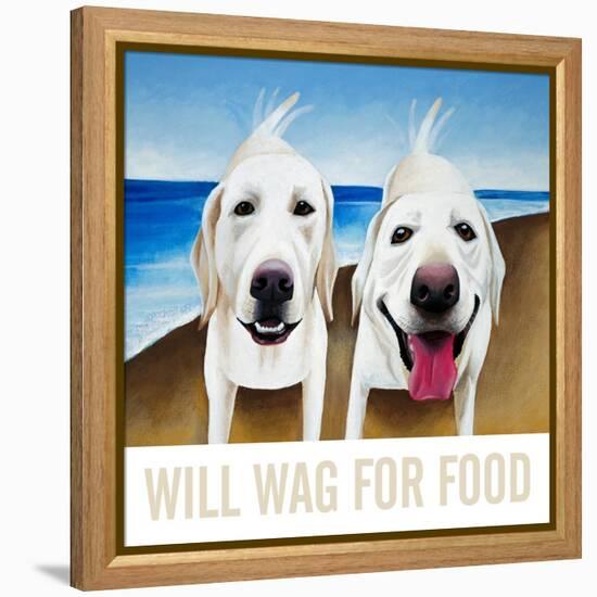 Will Wag For Food-Mark Ulriksen-Framed Stretched Canvas