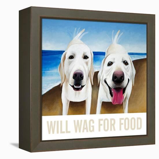 Will Wag For Food-Mark Ulriksen-Framed Stretched Canvas