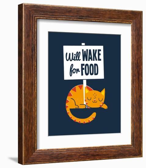 Will Wake for Food-Michael Buxton-Framed Art Print
