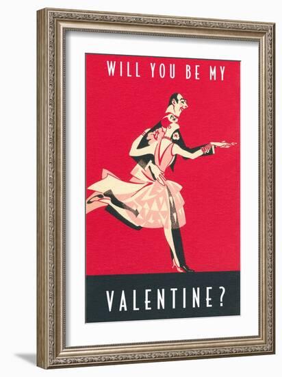 Will You Be My Valentine, Dancing Couple-null-Framed Art Print