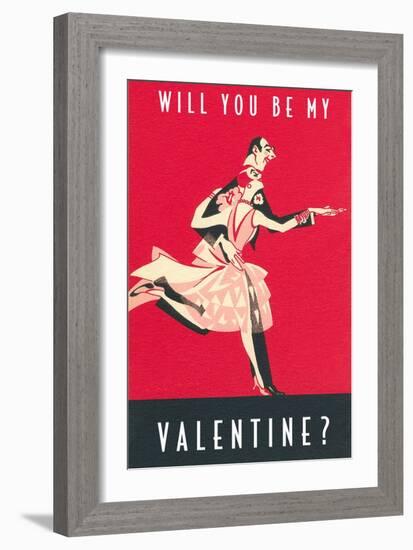 Will You Be My Valentine, Dancing Couple-null-Framed Art Print